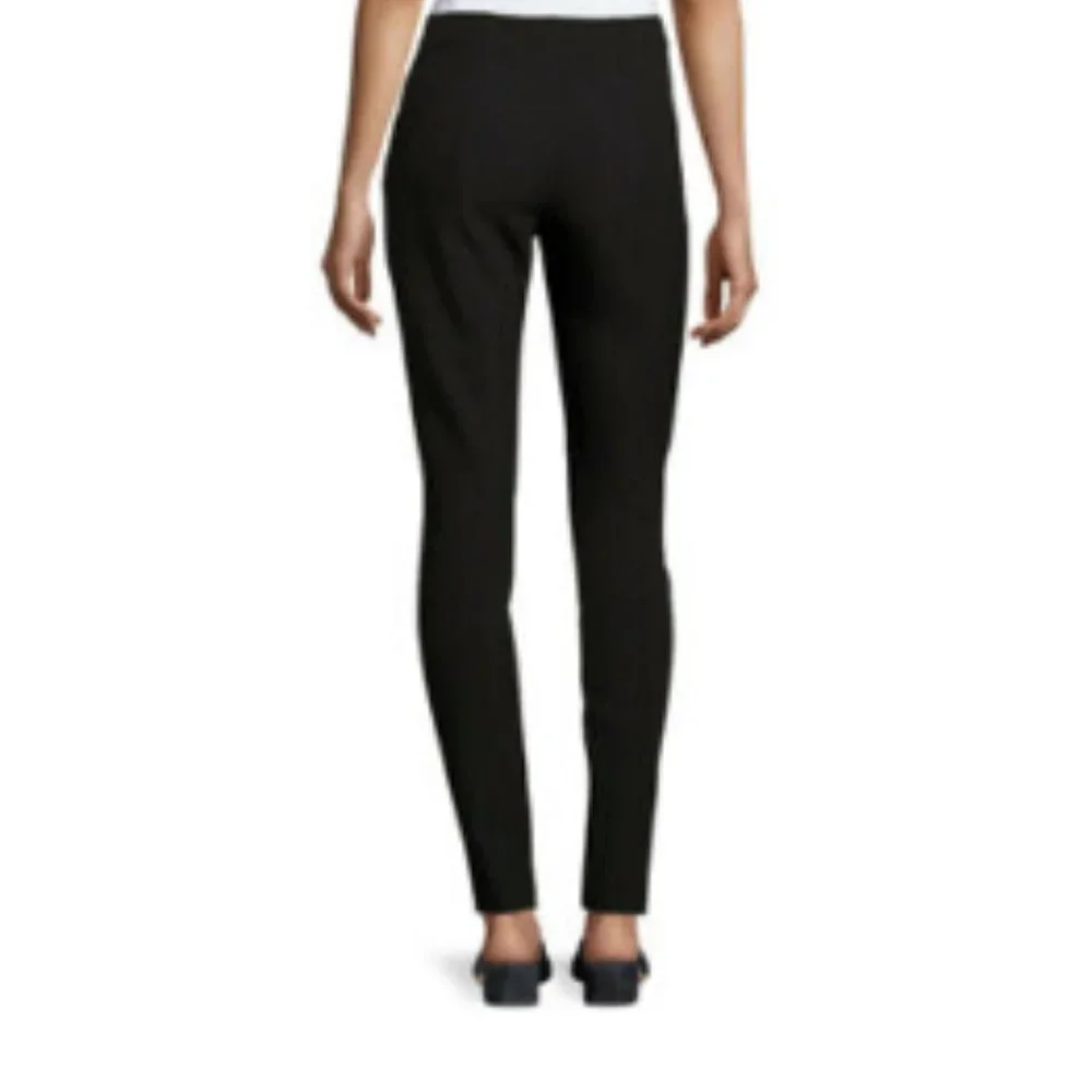 EUC Elizabeth & James Eddine Black High-Waist Skinny Zip-cuff Ponte Pants Size 2 - Picture 3 of 9